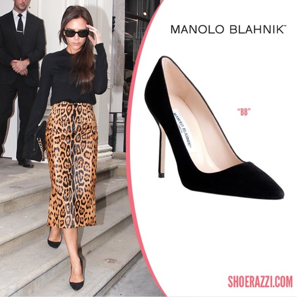 Manolo Blahnik Suede BB 105 Light Pink Pumps - Picture 2 of 8